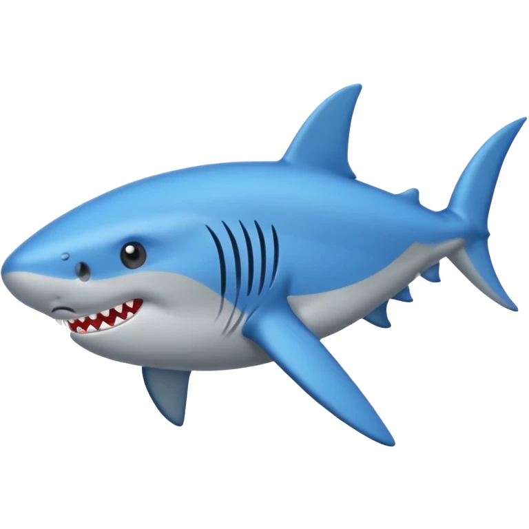 Haz a un tiburón con tenis azules emoji