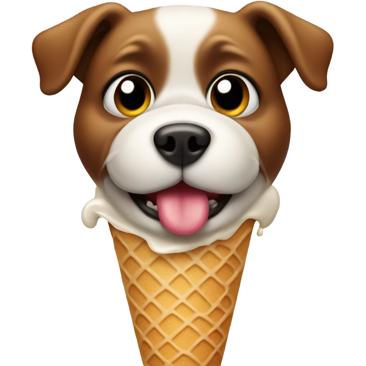 fat dog ice scream emoji