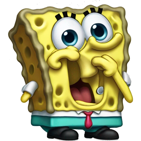 Spongebob SquarePants smacking his head in disbelief/dissatisfaction  emoji
