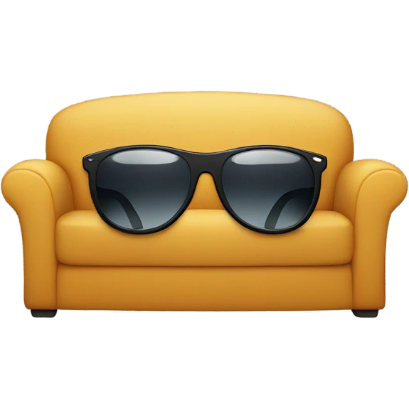 A couch with sunglasses  emoji