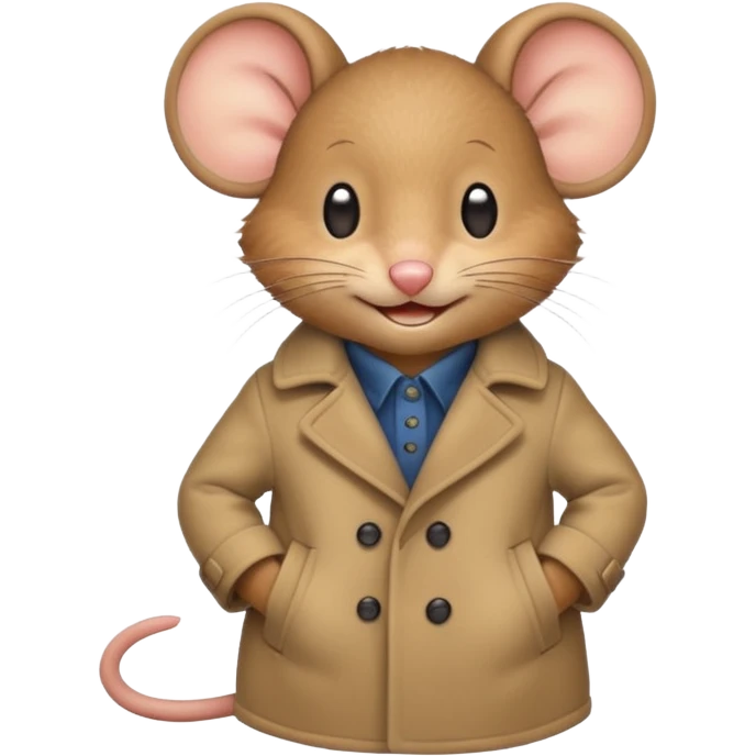 mouse wearing coat emoji