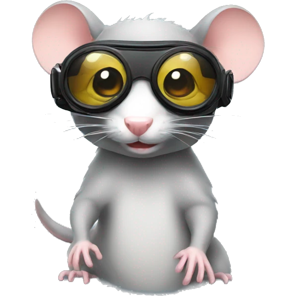Rat with goggles  emoji