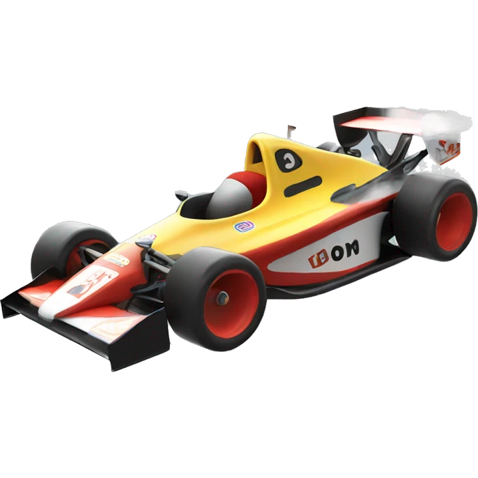 Racing car going high speed with smoke  emoji