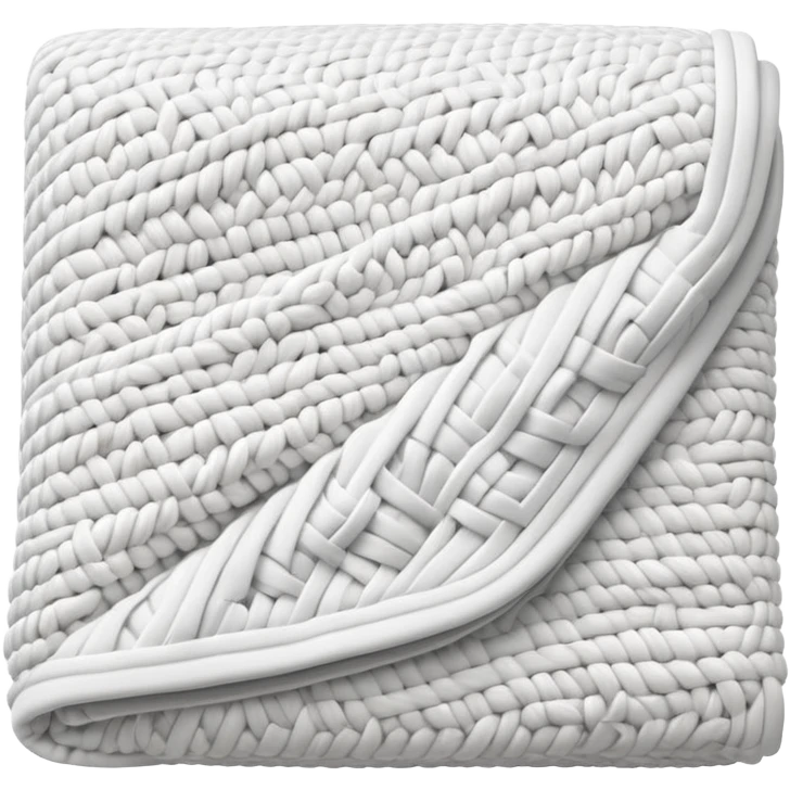 White folded knit blanket emoji