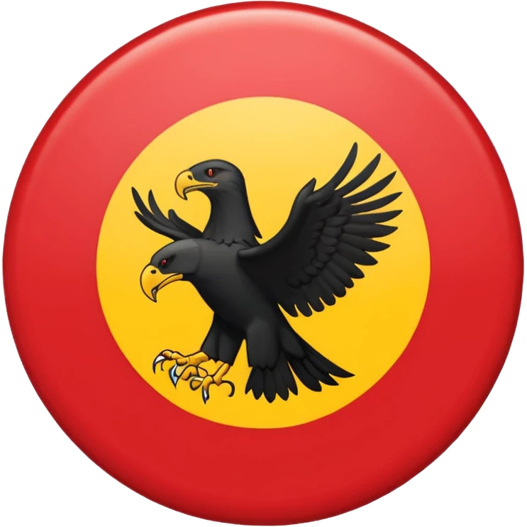 Flag emoji of 1992 dardania flag woth blue background red circle and eagle on circle im this shape: 🏴 emoji