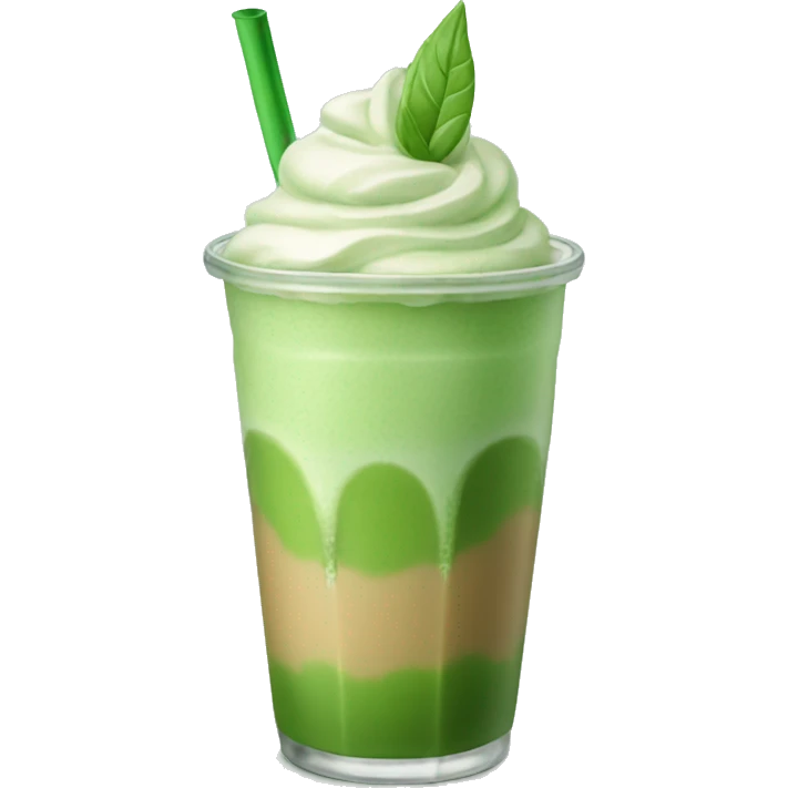 Iced matcha latte emoji