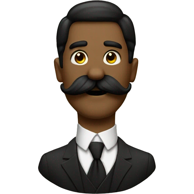 elegant black mustaches, just the mustaches nothing else emoji