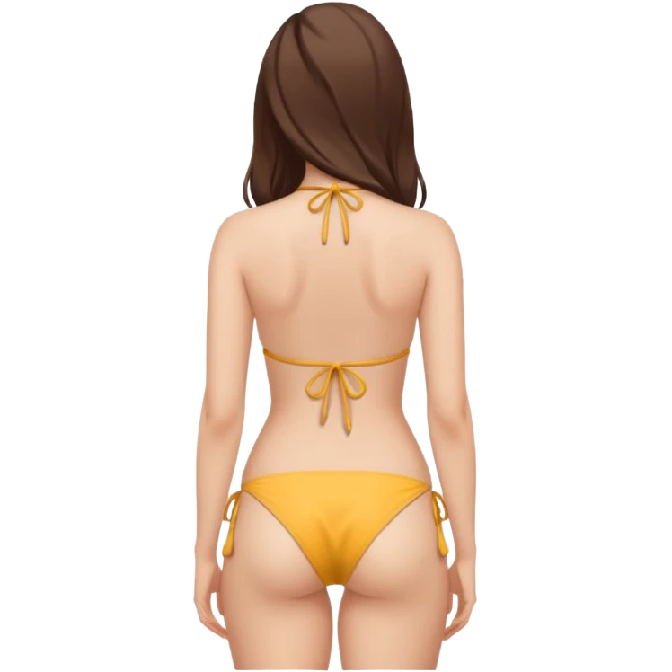 una donna con un bikini che mostra la schiena con un culo grosso nuda emoji