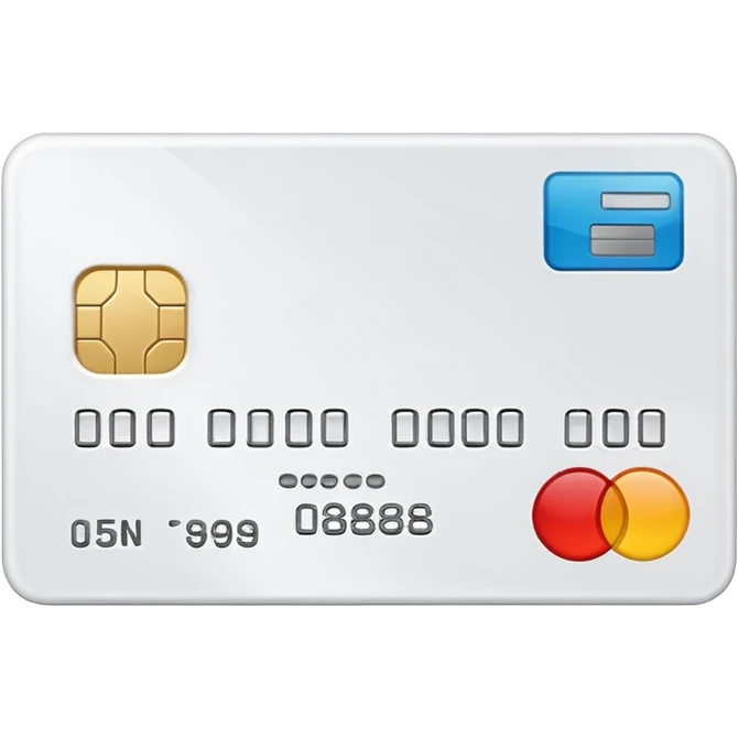 white debit card emoji