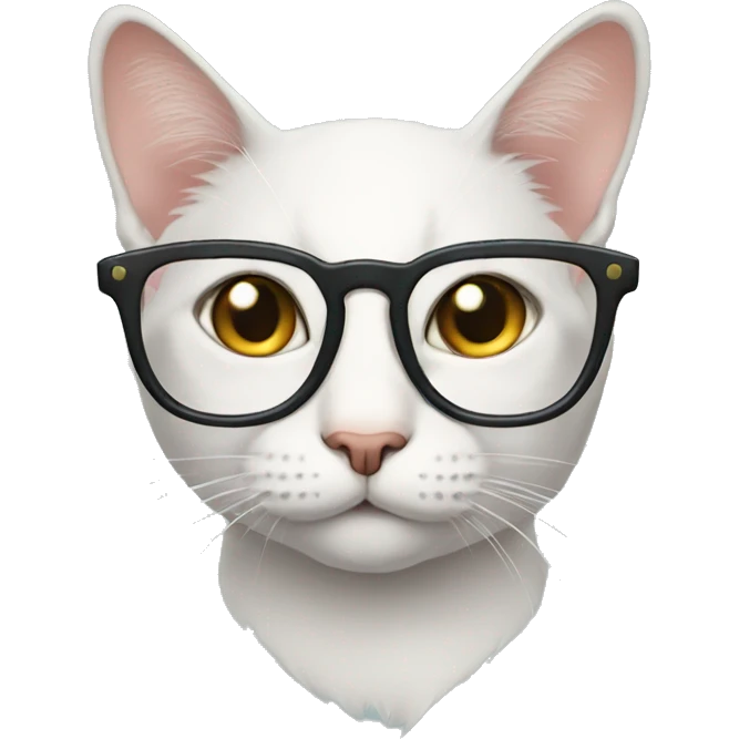 curious cat with glasses emoji