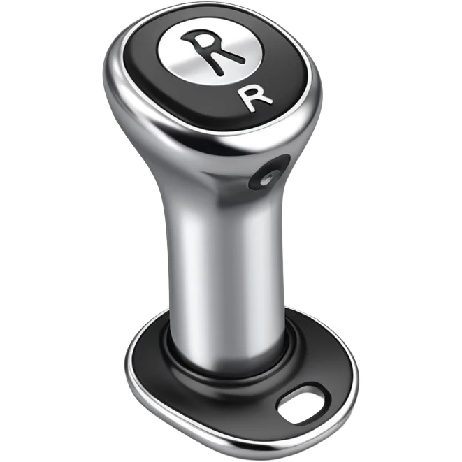 car gear shift stick with R for reverse highlighted emoji