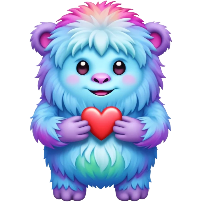 rainbow yeti heart hands emoji