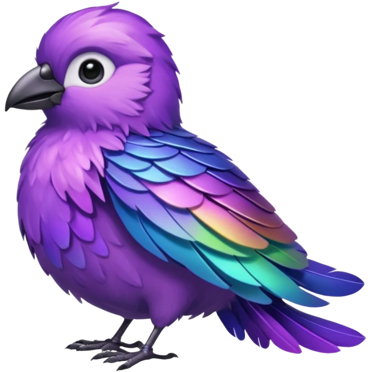 purple feathered bird emoji
