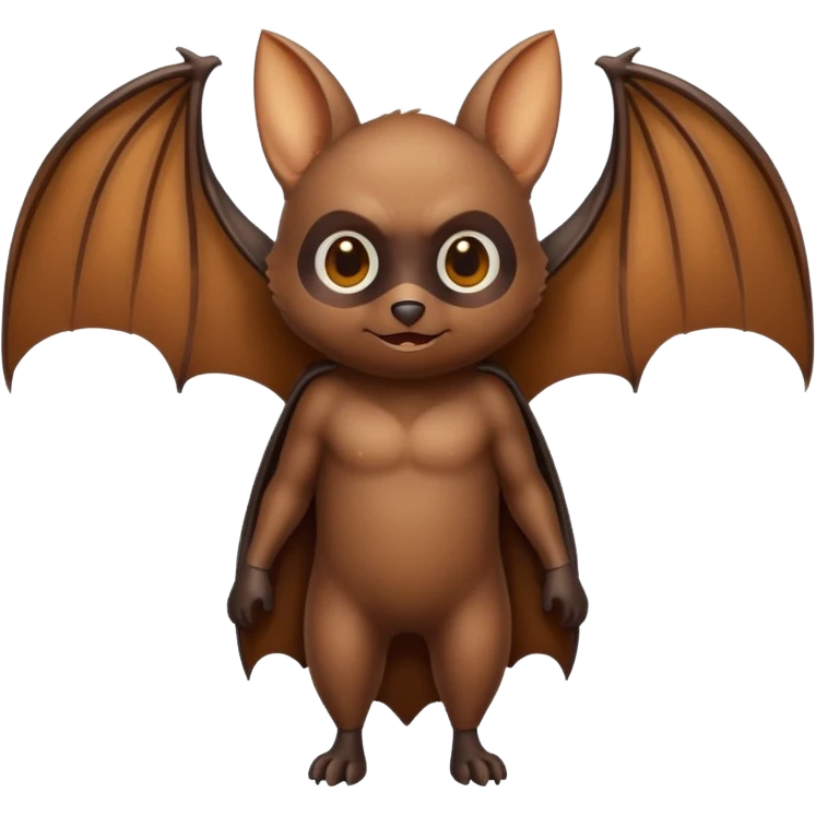 Natürliche Fledermaus ganzkörper emoji
