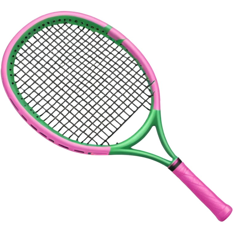 green padel racquet with pink P in the middle emoji