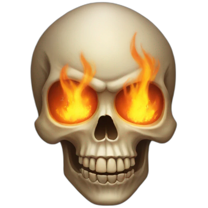 Skull fire emoji