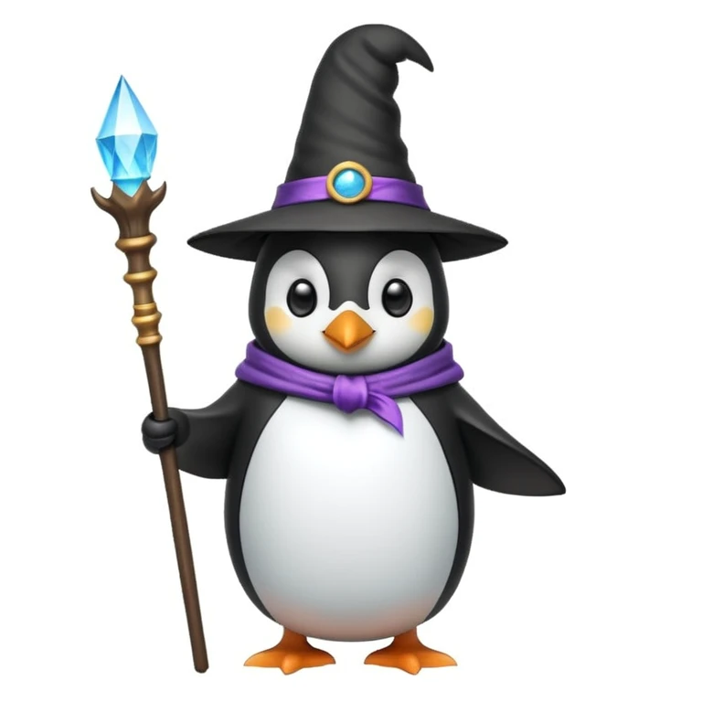 Penguin Wizard emoji