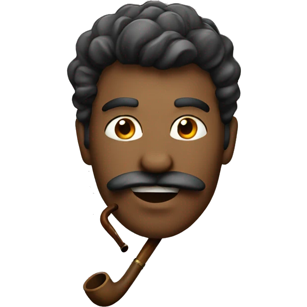 cool guy with pipe in mouth emoji