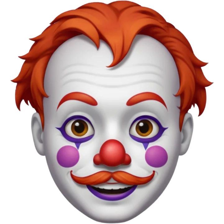 Clown short hair & mustache  emoji