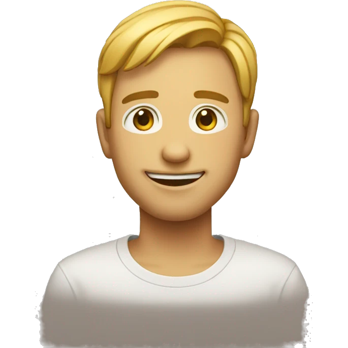 Emoji sorrindo mostrando legal emoji