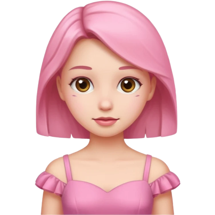 Ok mañana Una chica está vestida de rosa emoji