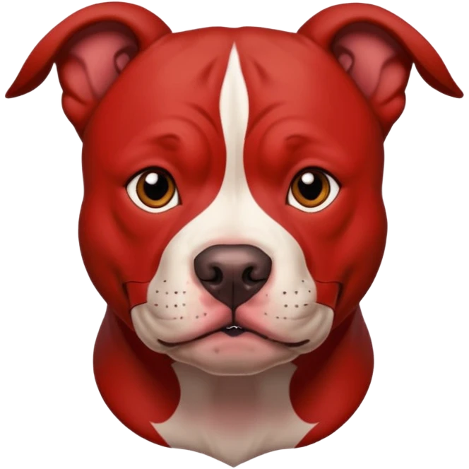 very tattoed pitbull dog with red hair emoji