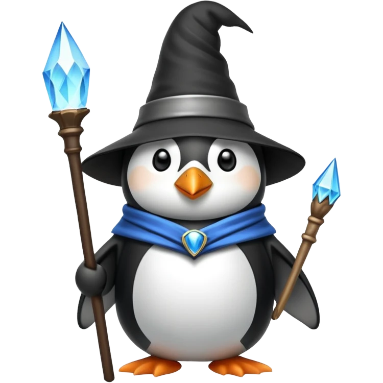 Penguin Wizard emoji