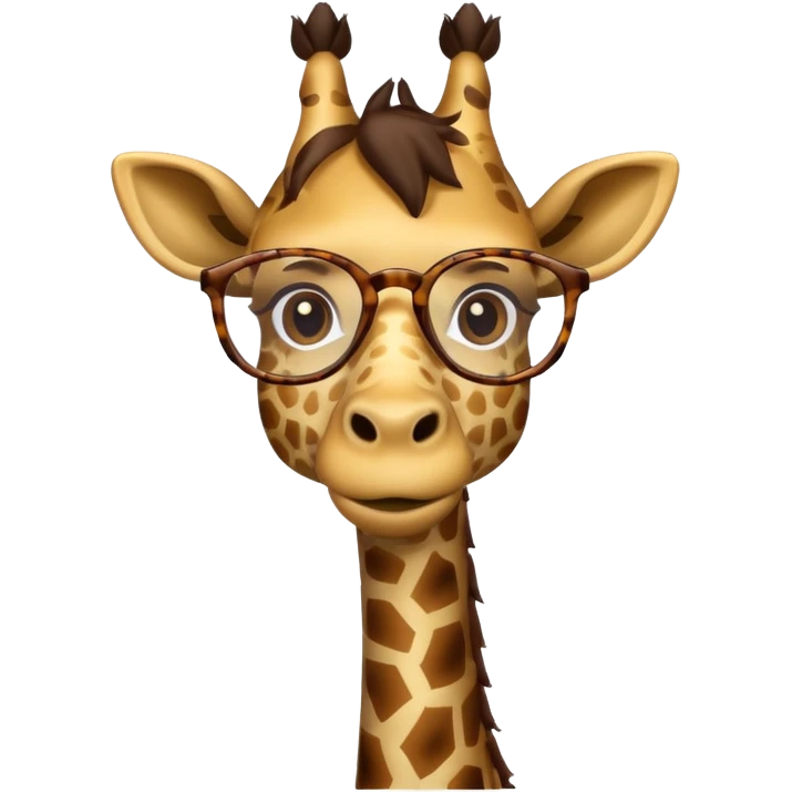 Giraffe with glasses  emoji