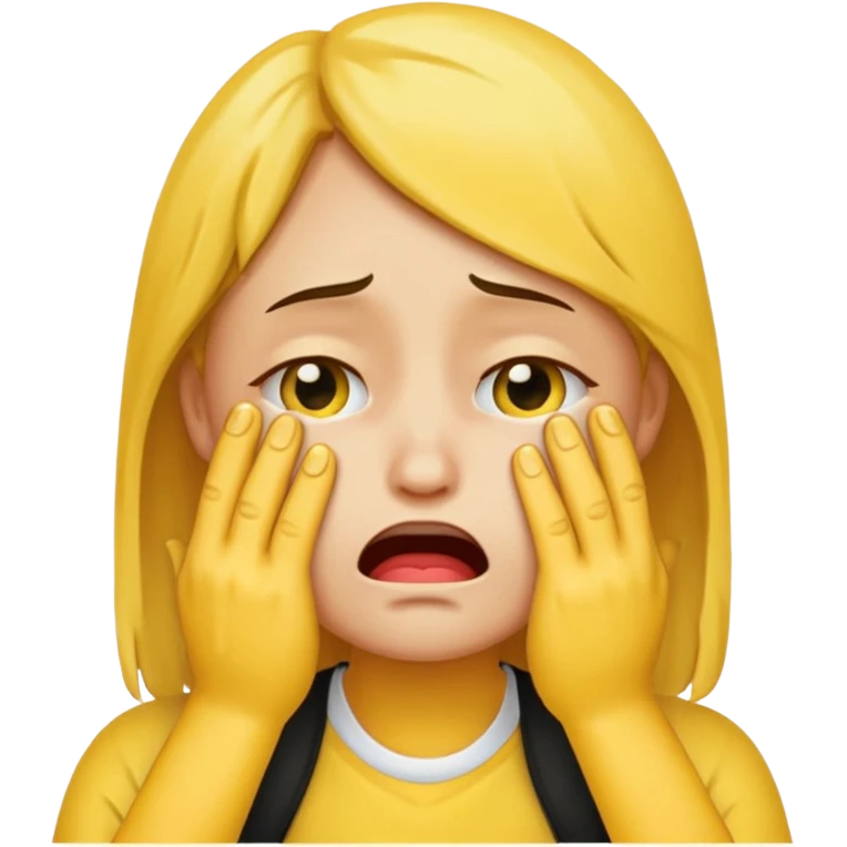 Emoji who is criing with hands on face emoji