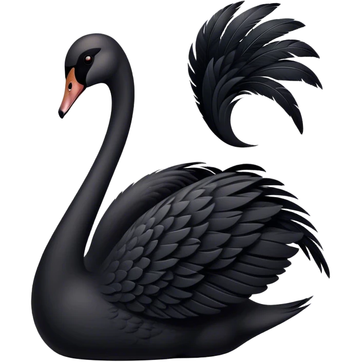 Beautiful feminine Black swan emoji