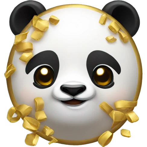 Panda with Gold emoji