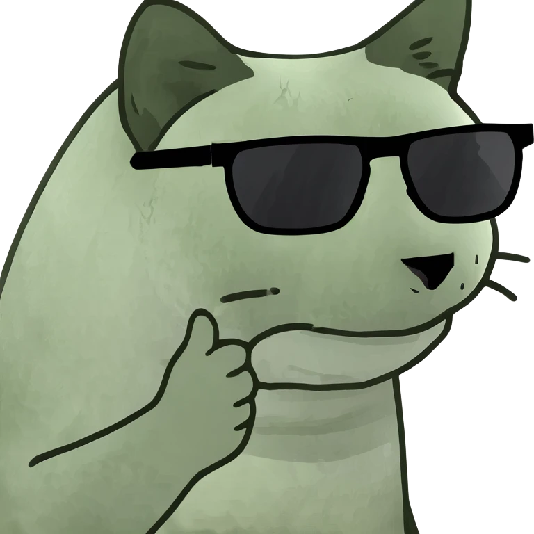 Cat with sunglasses emoji