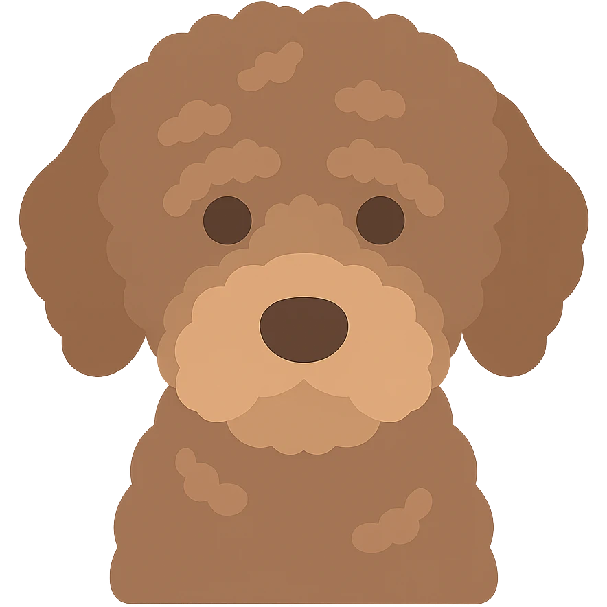 roan Lagotto Romagnolo dog icon with color emoji