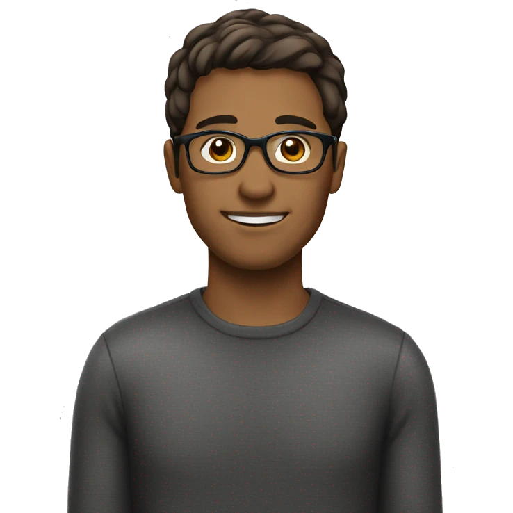 Person with Brown hairs and glasses emoji