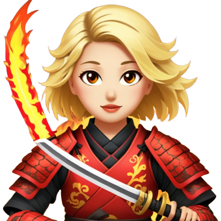 Fire-Wielding Samurai emoji