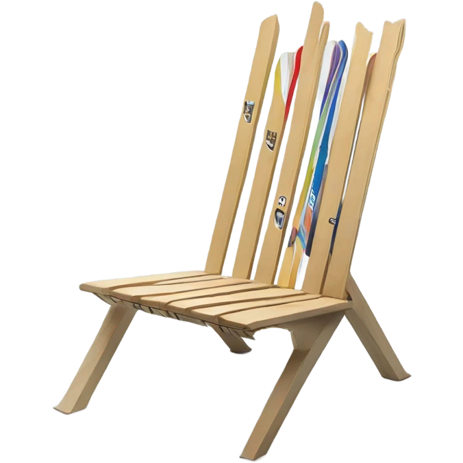 Seat made of hockey sticks  emoji
