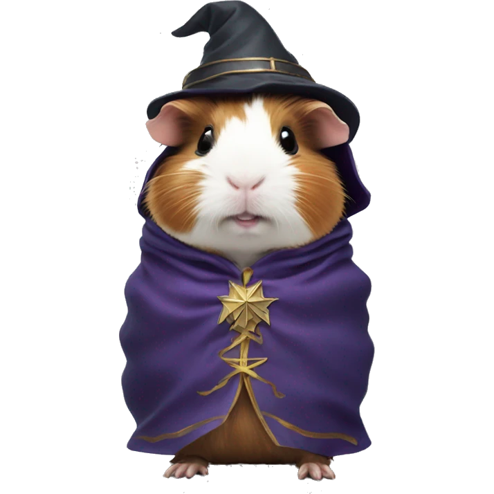guinea pig with wizard clothes on emoji