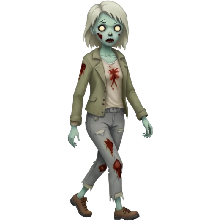 zombie woman full body walking emoji