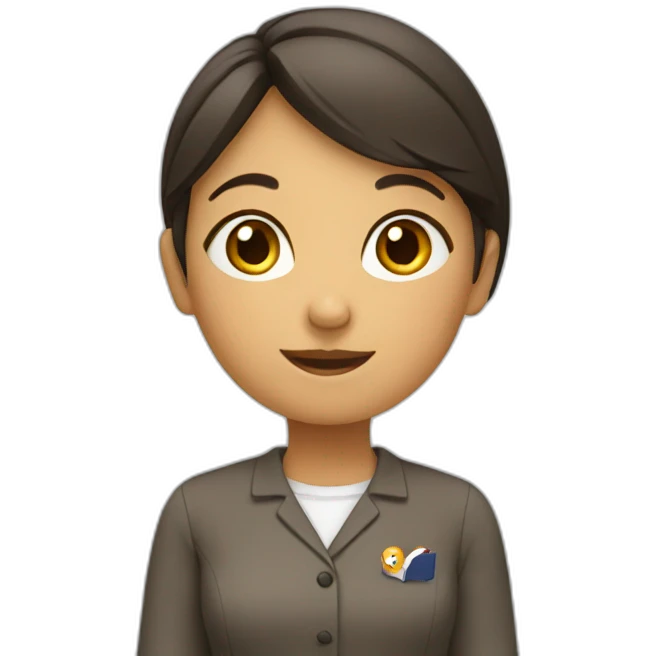 Girl teaching French  emoji