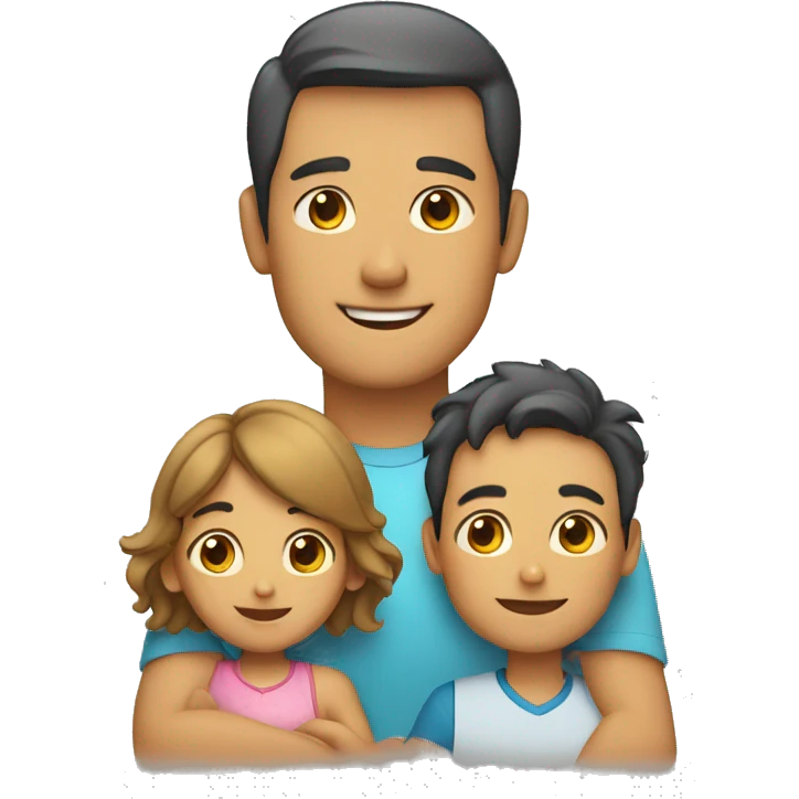 Father mother boy girl and dog emoji