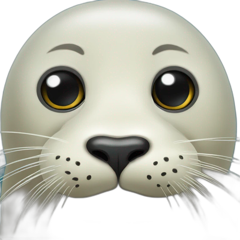 Seal's nostrils with an eel emoji