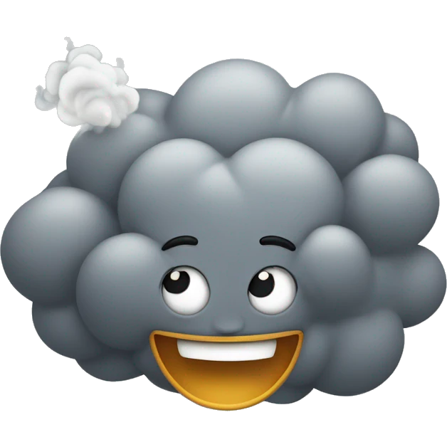 happy smoke cloud emoji
