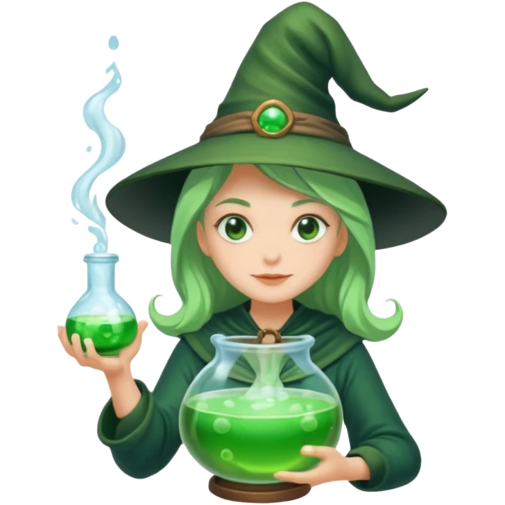 green witch cooking potion emoji