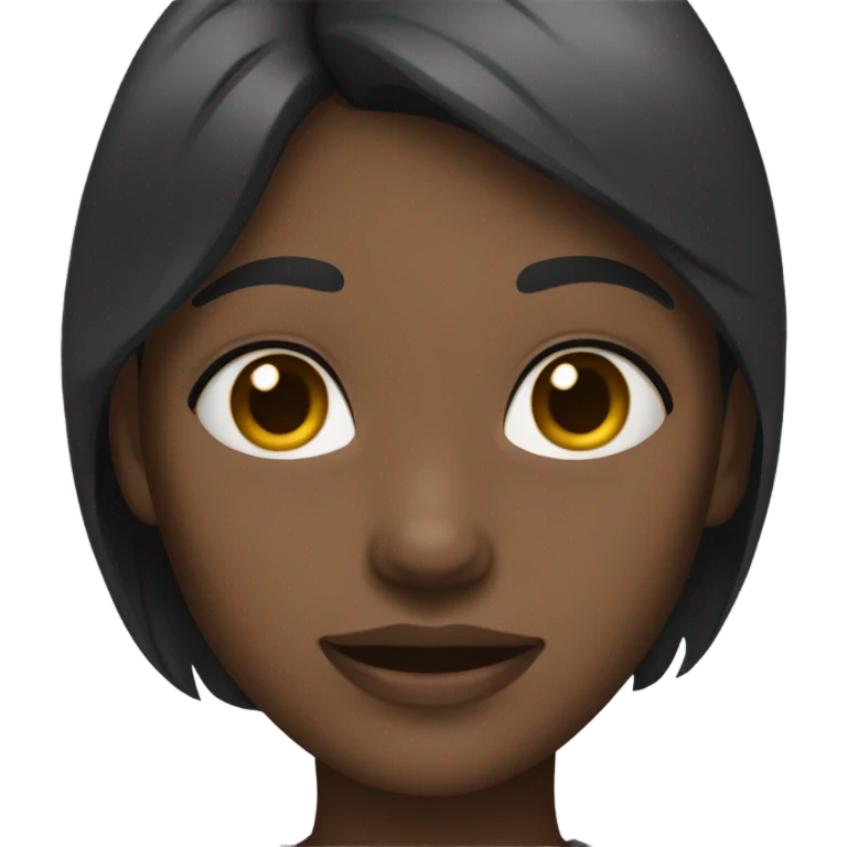 Girl with short dark hair emoji