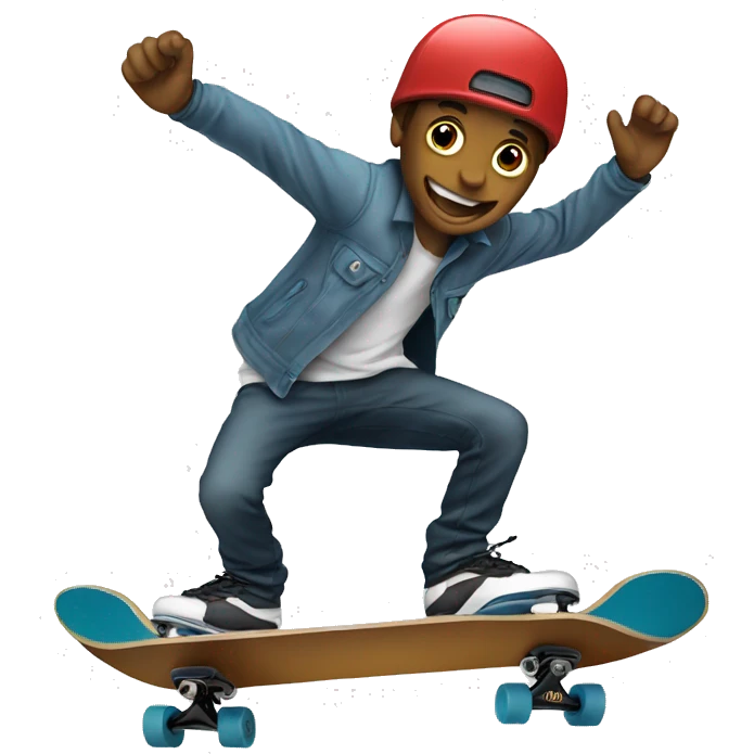 skateboarder in the sui emoji