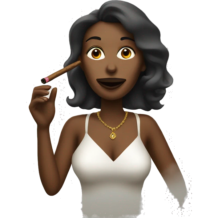 Woman smoking a cigar  emoji