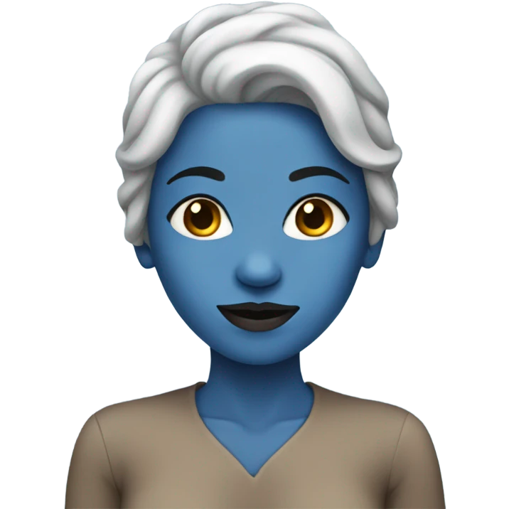 Woman with blue skin emoji