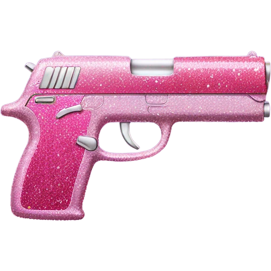 Pink ombre gun with glitter  emoji