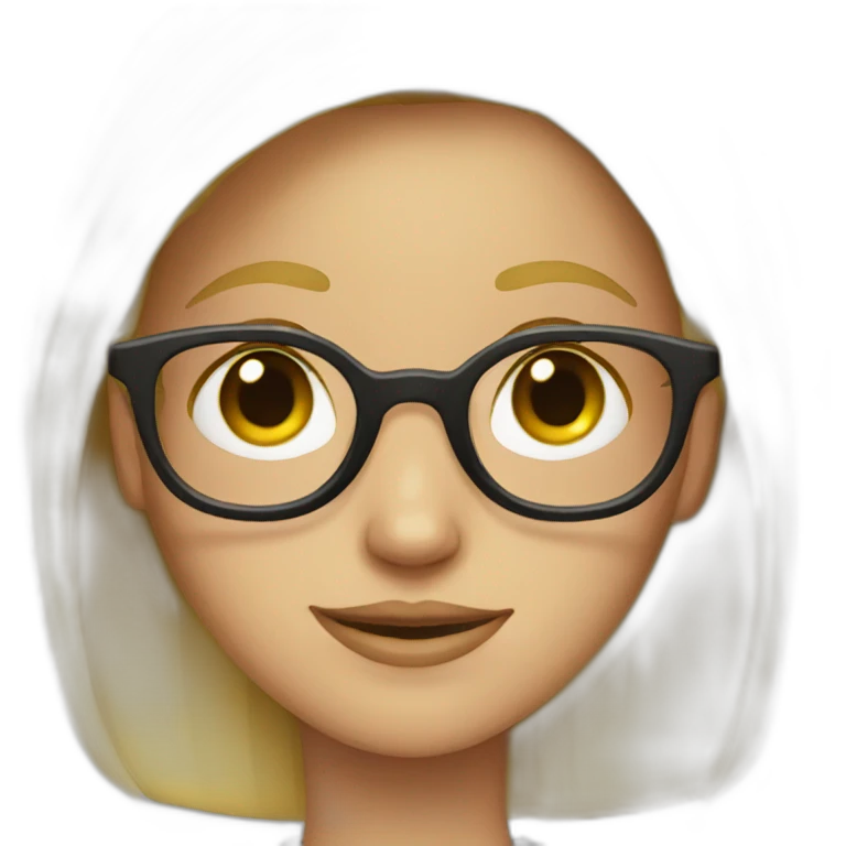 blond girl with glasses emoji