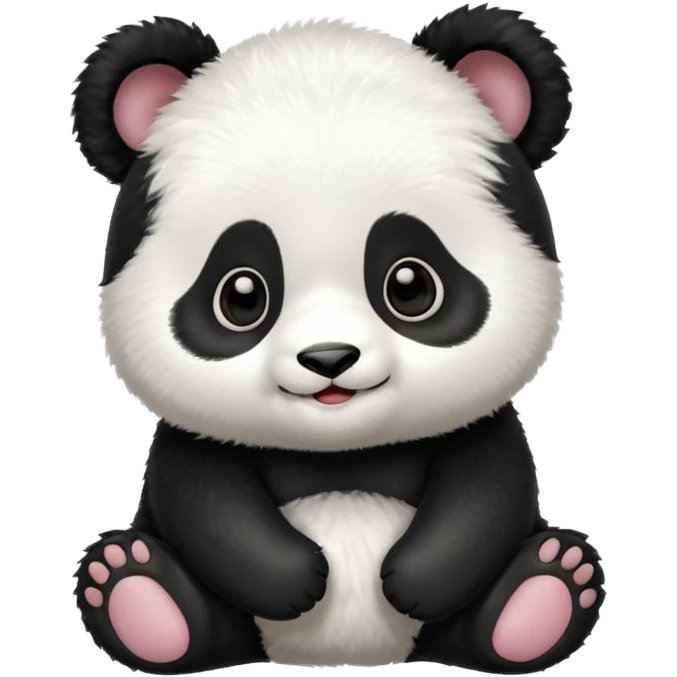baby Panda with glassé emoji